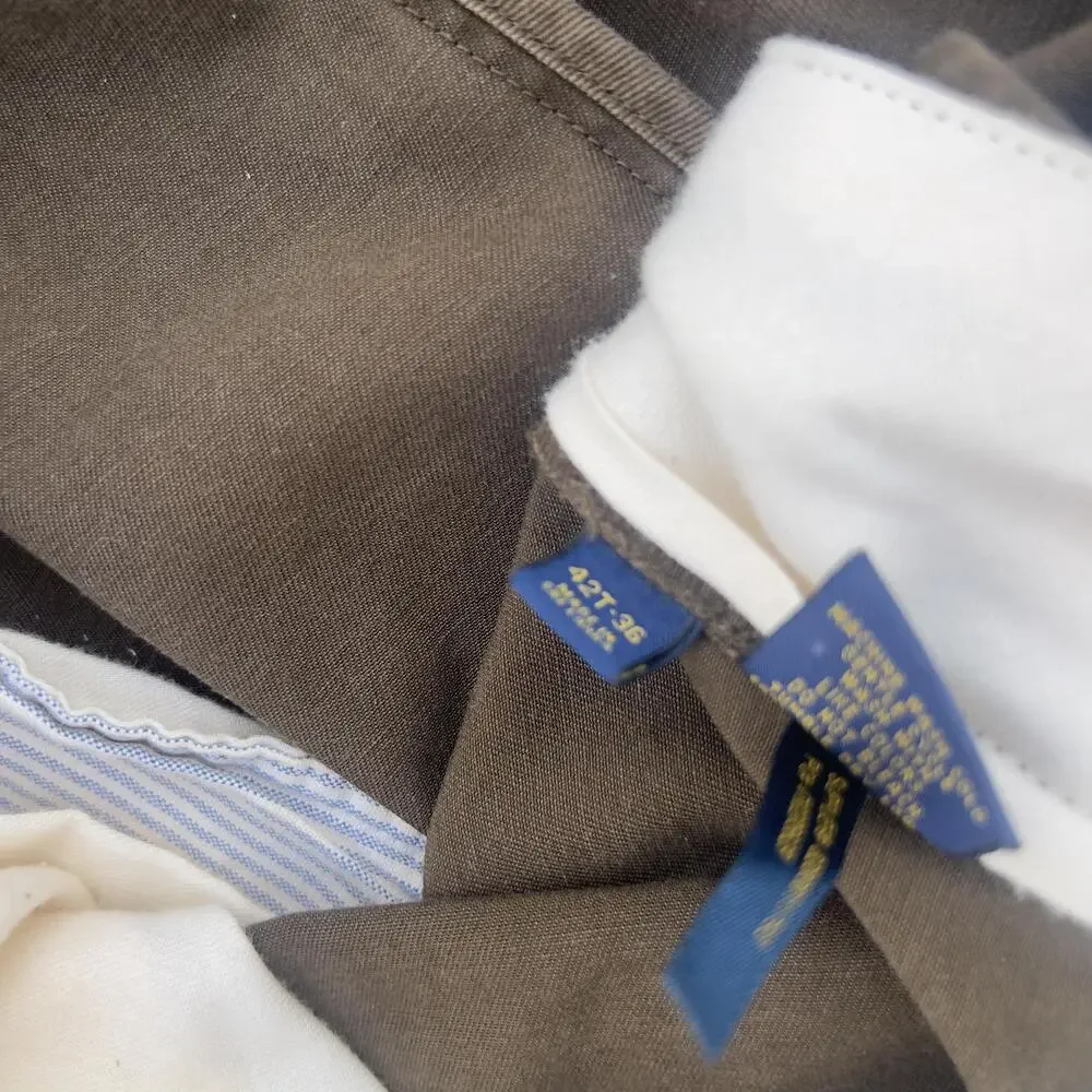 Polo Ralph Lauren Pants Mens 42x36 Brown Chino Classic Fit Cotton Big Tall